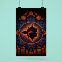 Mandelbrot set as cathedral rose window poster 6