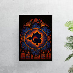 Mandelbrot set as cathedral rose window poster 7