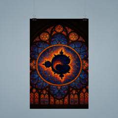 Mandelbrot set as cathedral rose window poster 9