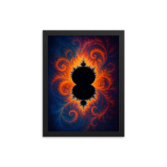 Mandelbrot set framed print on a plain backdrop in size 12"x16".