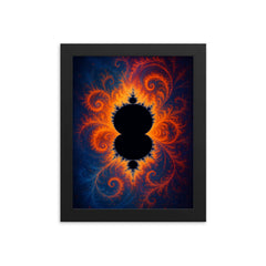 Mandelbrot set framed print on a plain backdrop in size 8"x10".