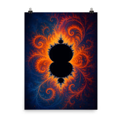 Mandelbrot set poster on a plain backdrop in size 8"x10".