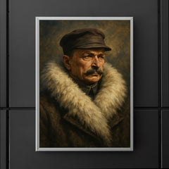 Mannerheim in arctic fur collar poster 5