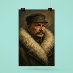 Mannerheim in arctic fur collar poster 6