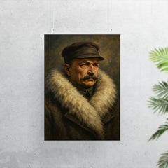 Mannerheim in arctic fur collar poster 7