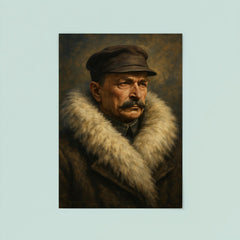 Mannerheim in arctic fur collar poster 8