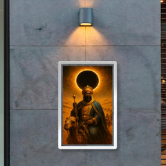 Mansa Musa crossing Sahara under gold eclipse poster 2