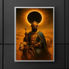 Mansa Musa crossing Sahara under gold eclipse poster 5