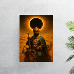 Mansa Musa crossing Sahara under gold eclipse poster 7