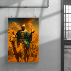 Mansa Musa crossing Sahara with gilded caravan poster 4