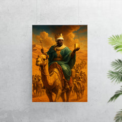 Mansa Musa crossing Sahara with gilded caravan poster 7