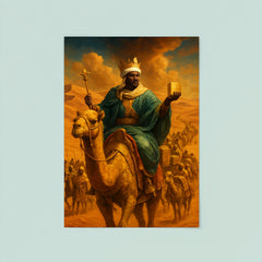 Mansa Musa crossing Sahara with gilded caravan poster 8