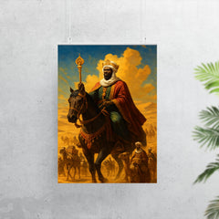 Mansa Musa crossing the Sahara with golden caravan poster 7