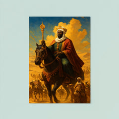 Mansa Musa crossing the Sahara with golden caravan poster 8