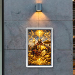 Mansa Musa on pilgrimage with celestial gold poster 2