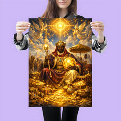 Mansa Musa on pilgrimage with celestial gold poster 3