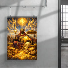 Mansa Musa on pilgrimage with celestial gold poster 4
