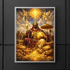 Mansa Musa on pilgrimage with celestial gold poster 5