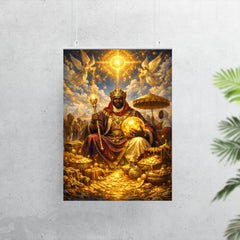 Mansa Musa on pilgrimage with celestial gold poster 7