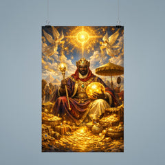 Mansa Musa on pilgrimage with celestial gold poster 9