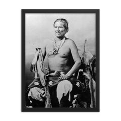 Manuelito framed print on a plain backdrop in size 18"x24".