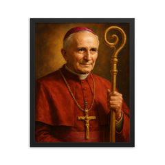 Marcel Lefebvre framed print on a plain backdrop in size 16"x20".