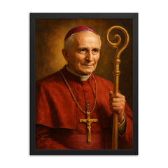 Marcel Lefebvre framed print on a plain backdrop in size 18"x24".