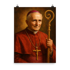 Marcel Lefebvre poster on a plain backdrop in size 8"x10".