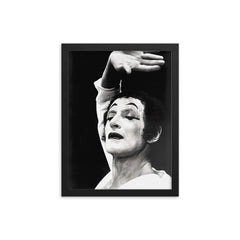 Marcel Marceau framed print on a plain backdrop in size 12"x16".