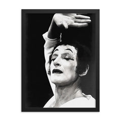 Marcel Marceau framed print on a plain backdrop in size 18"x24".