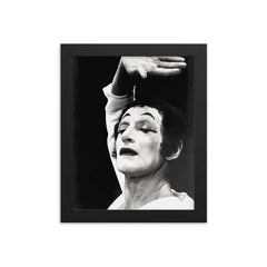 Marcel Marceau framed print on a plain backdrop in size 8"x10".