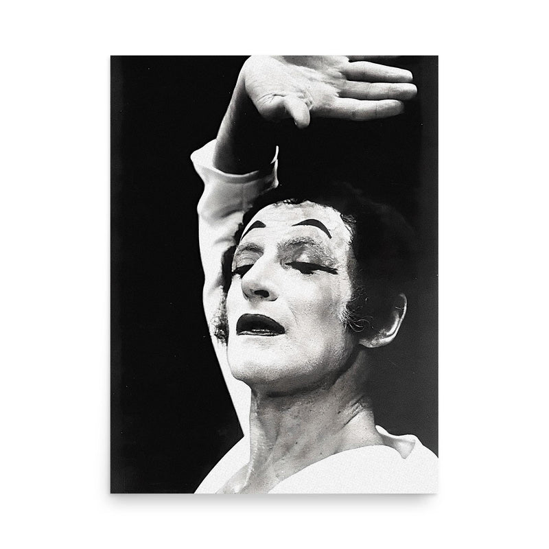 Marcel Marceau poster on a plain backdrop in size 18