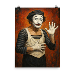 Marcel Marceau poster on a plain backdrop in size 8"x10".