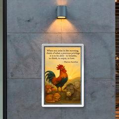 marcus aurelius morning privilege quote rooste poster 2