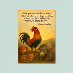 marcus aurelius morning privilege quote rooste poster 8