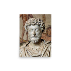 Marcus Aurelius poster on a plain backdrop in size 12"x16".