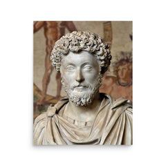 Marcus Aurelius poster on a plain backdrop in size 16"x20".