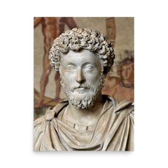 Marcus Aurelius poster on a plain backdrop in size 18"x24".