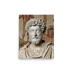 Marcus Aurelius poster on a plain backdrop in size 8"x10".