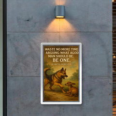 marcus aurelius quote dog stops barking to help another animal poster 2