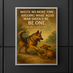 marcus aurelius quote dog stops barking to help another animal poster 5