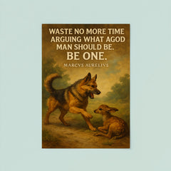 marcus aurelius quote dog stops barking to help another animal poster 8
