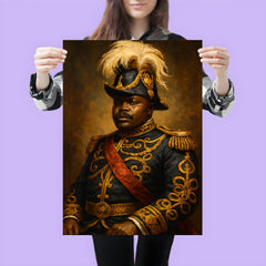 Marcus Garvey in plumed ceremonial regalia poster 3