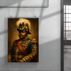 Marcus Garvey in plumed ceremonial regalia poster 4