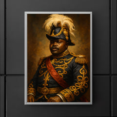 Marcus Garvey in plumed ceremonial regalia poster 5
