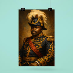 Marcus Garvey in plumed ceremonial regalia poster 6
