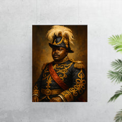 Marcus Garvey in plumed ceremonial regalia poster 7