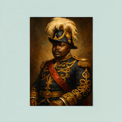 Marcus Garvey in plumed ceremonial regalia poster 8