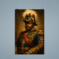 Marcus Garvey in plumed ceremonial regalia poster 9