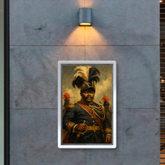 Marcus Garvey in plumed procession grandeur poster 2